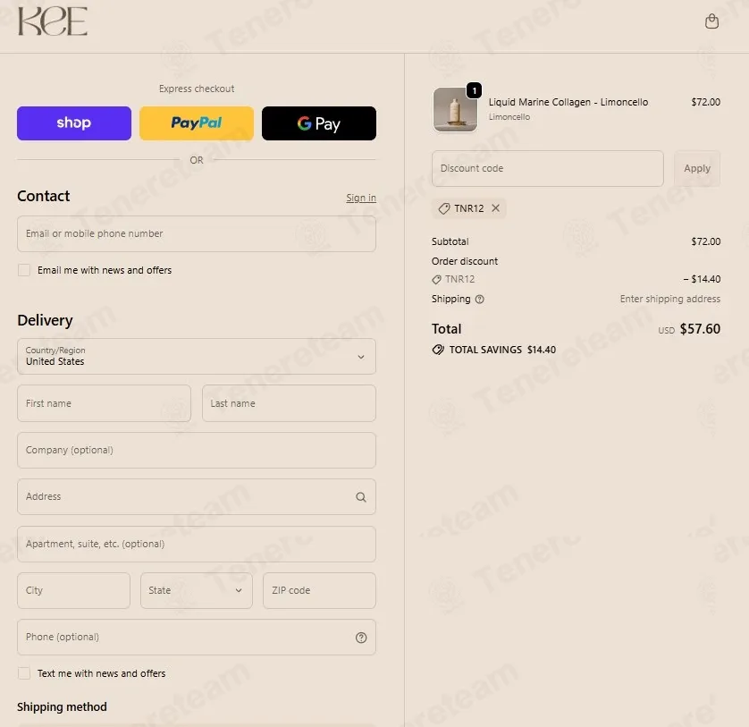 KEE Organics coupon code verified as working at checkout