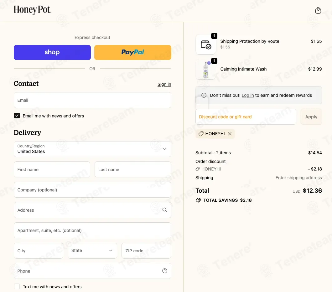 The Honey Pot coupon code: 15% off with HONEYHI. Tested and valid as 1 month ago.