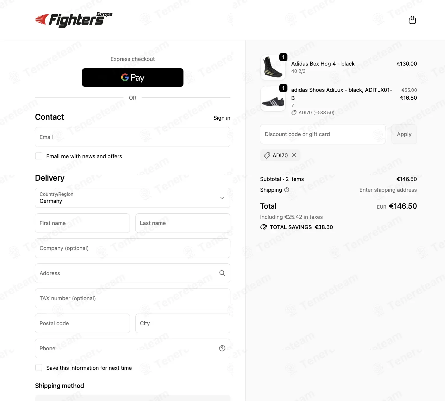 Fighters Europe coupon code verified as working at checkout