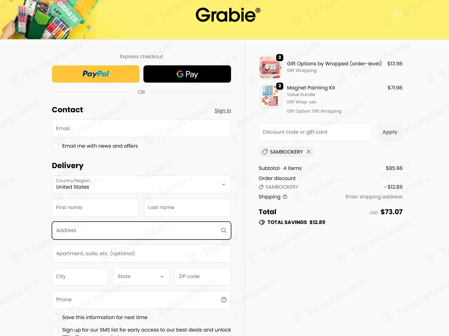 Grabie Art coupon code: 15% off with SAMBOOKERY. Tested and valid as 2 days ago.