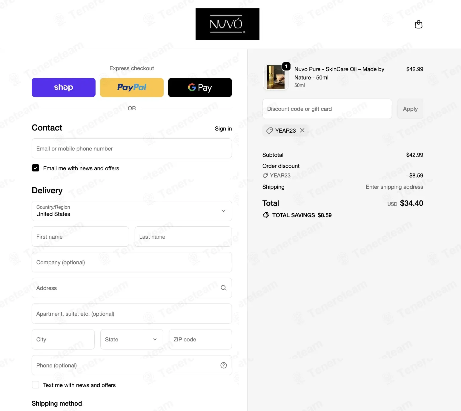 Nuvo Olive Oil coupon code: 20% off with YEAR23. Tested and valid as 1 month ago.