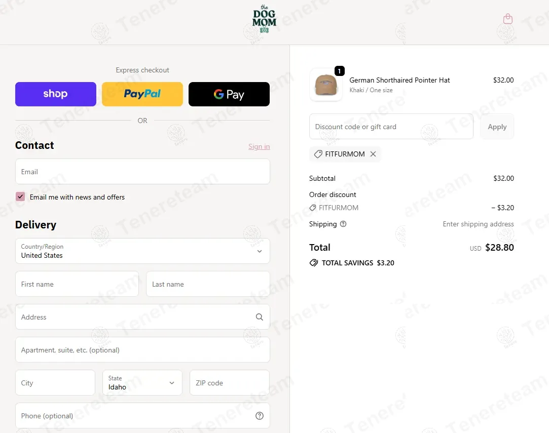 The Dog Mom co coupon code: 10% off with FITFURMOM. Tested and valid as 10 months ago.