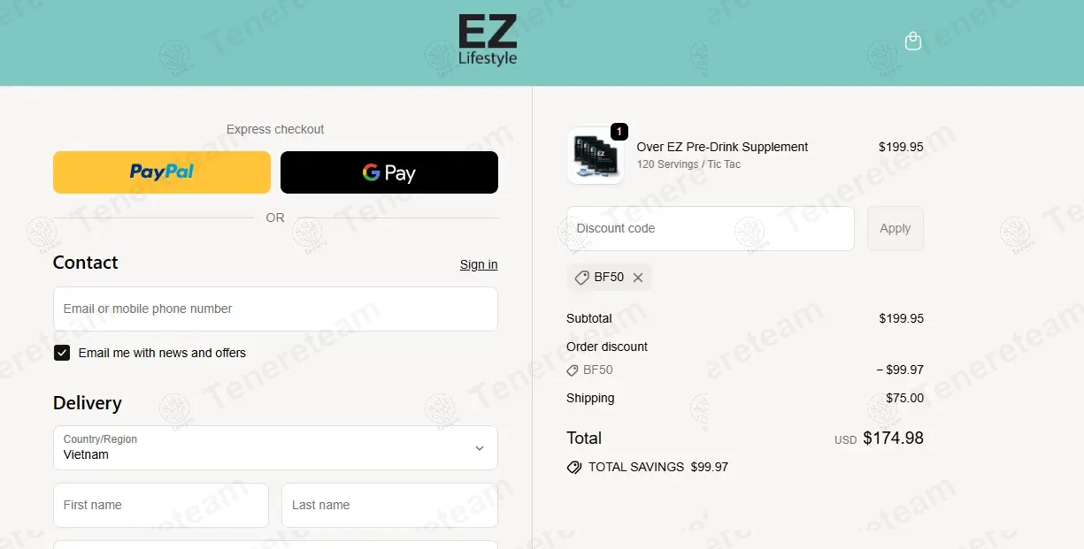 Ez Lifestyle coupon code: 50% off with BF50. Tested and valid as 8 months ago.