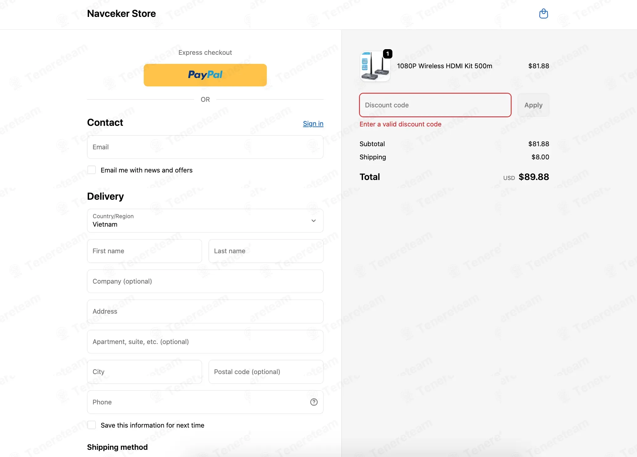 Navceker coupon code: $5 off with items. Tested and valid as 4 months ago.