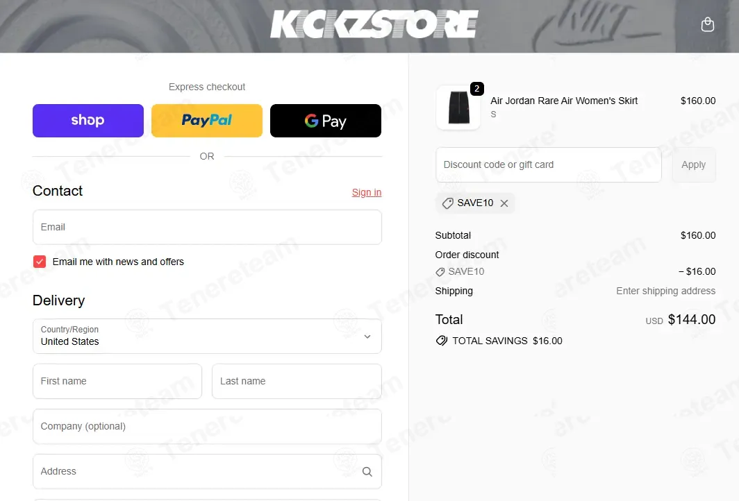 Kickz Store coupon code: 10% off with SAVE10. Tested and valid as 2 weeks ago.