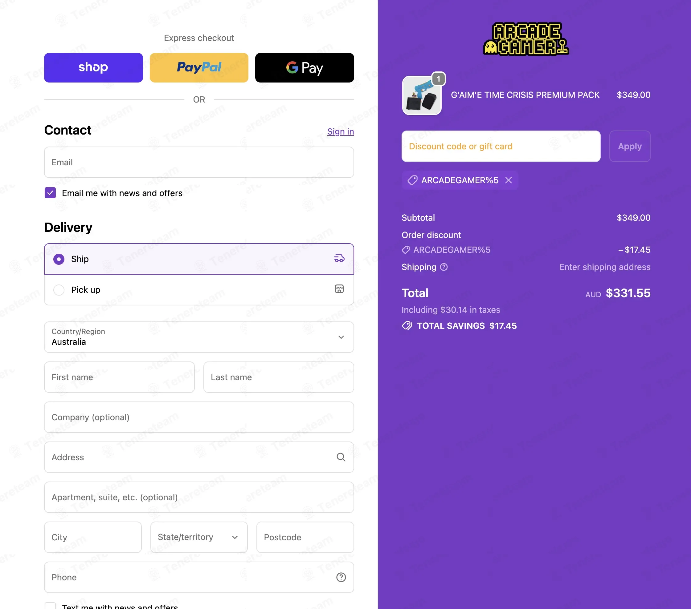 Arcade Gamer coupon code: 5% off with ARCADEGAMER%5. Tested and valid as 2 months ago.
