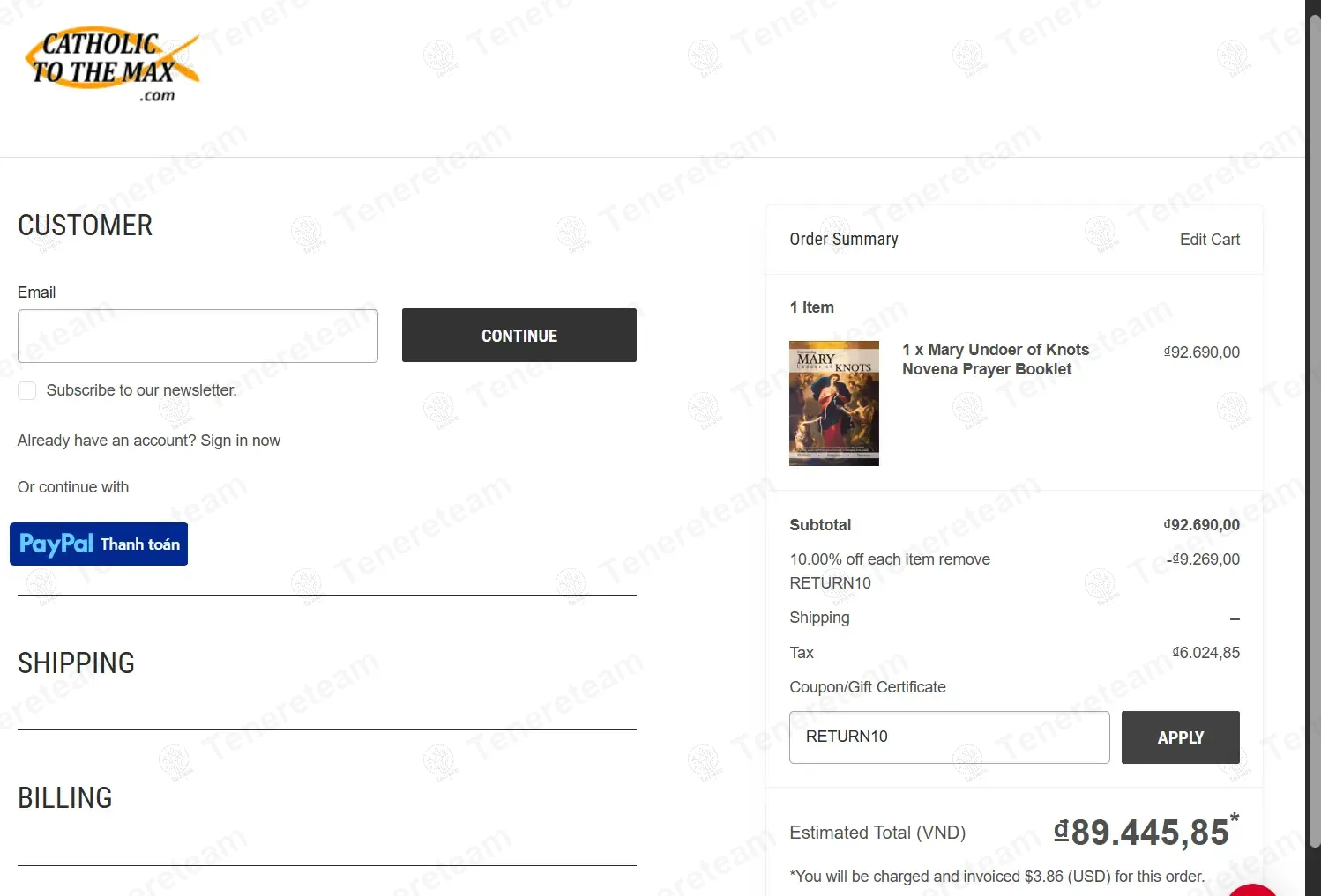 Catholic To The Max coupon code: 10% off with RETURN10. Tested and valid as 1 year ago.