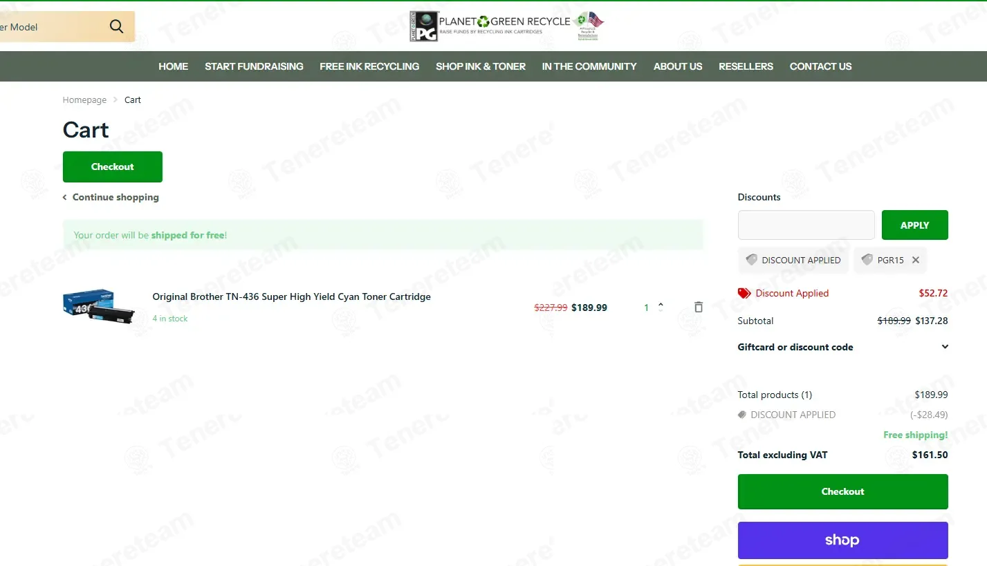 Planet Green Recycle coupon code: 15% off with PGR15. Tested and valid as 1 month ago.