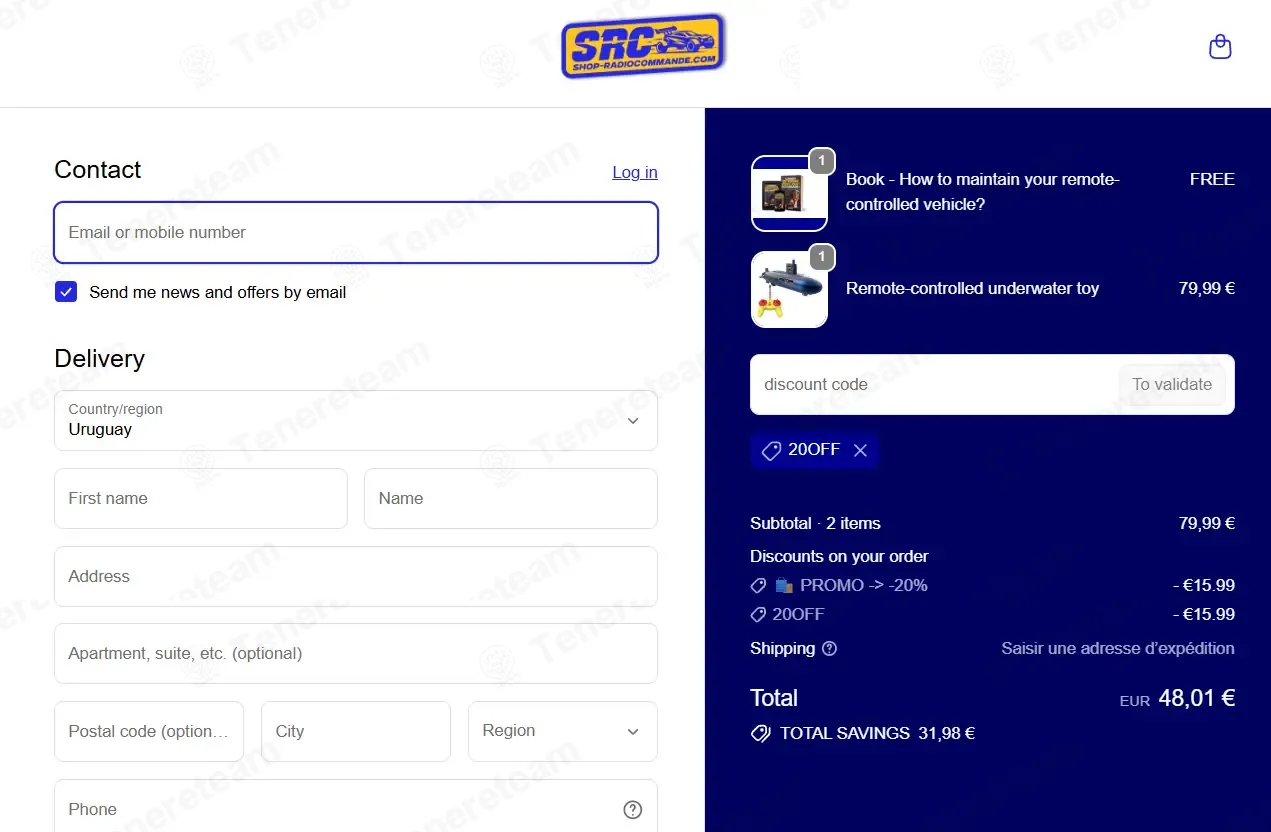 Shop Radiocommande coupon code: 20% off with 20OFF. Tested and valid as 1 month ago.