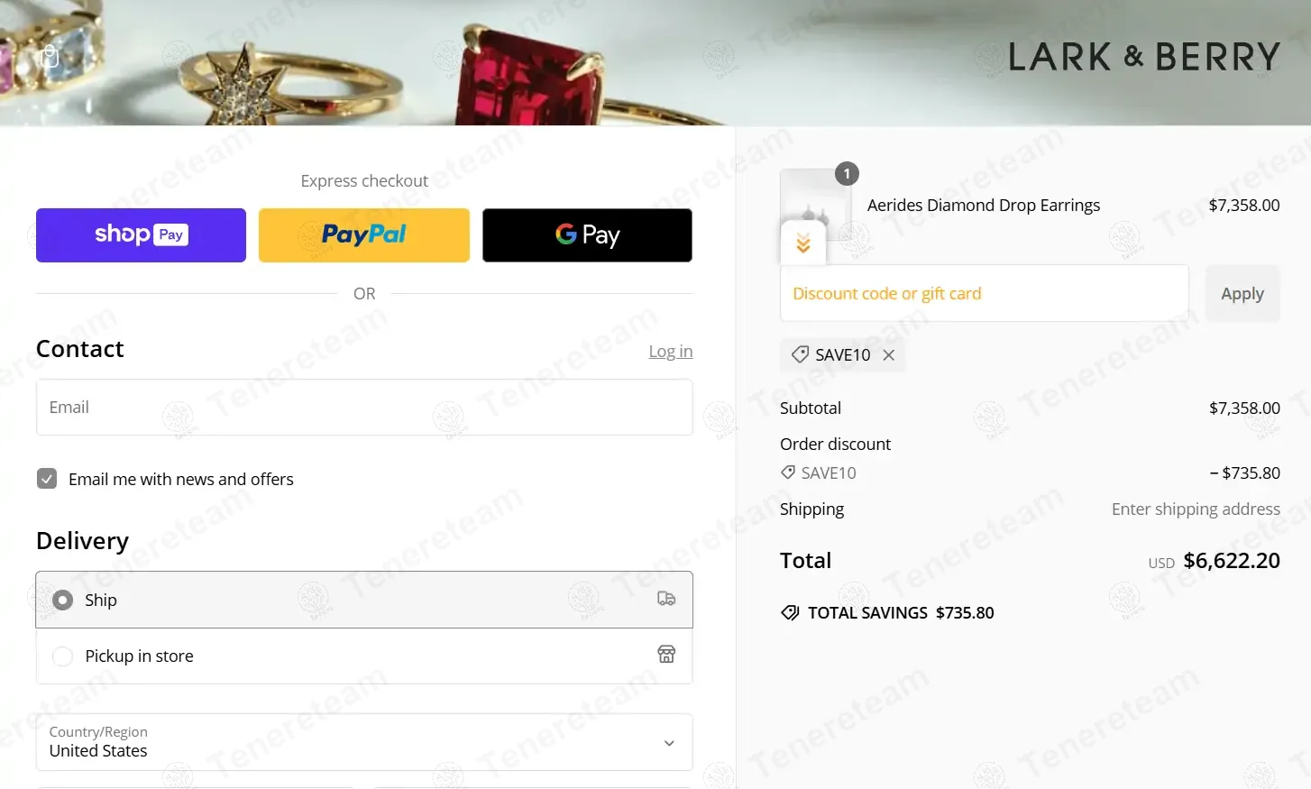 Lark And Berry coupon code: 10% off with SAVE10. Tested and valid as 1 year ago.