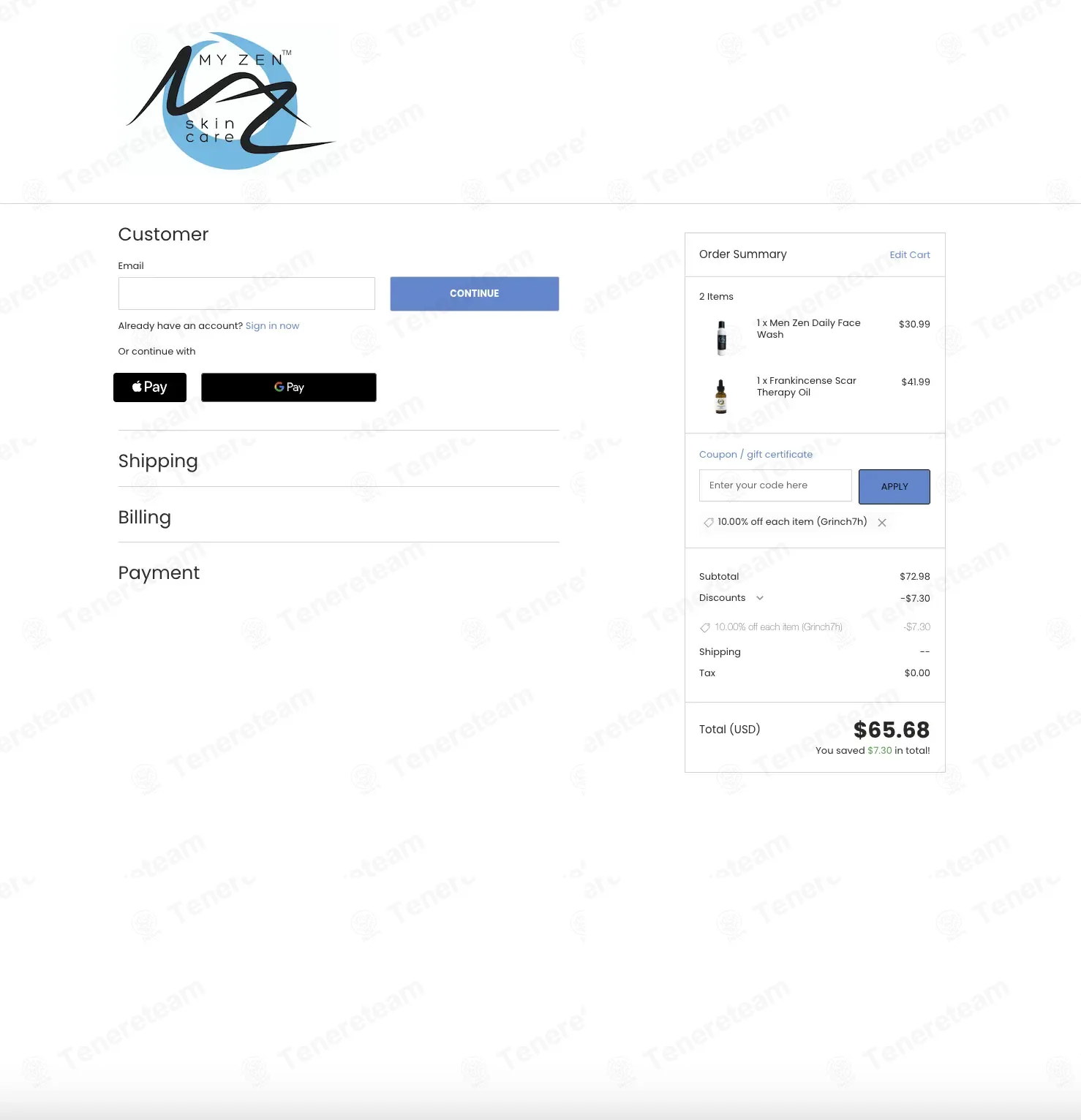 My Zen Skincare coupon code: 10% off with Grinch7h. Tested and valid as 2 weeks ago.