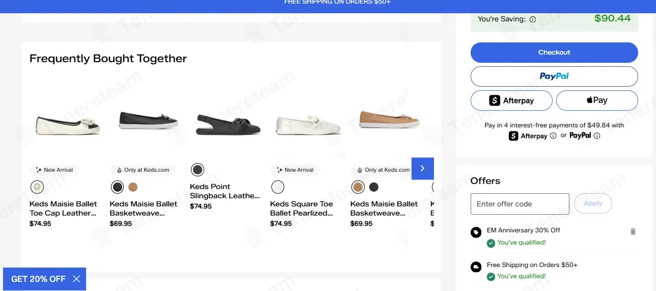 Keds coupon code: 30% off with KEDS30KEA63G9. Tested and valid as 3 weeks ago.