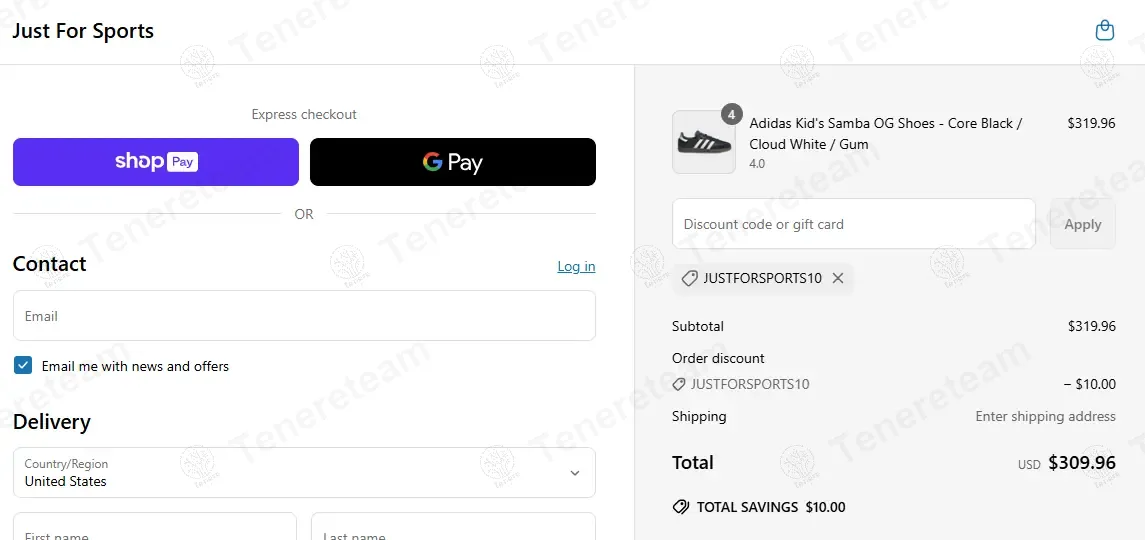 Just For Sports coupon code: $10 off with JUSTFORSPORTS10. Tested and valid as 1 year ago.