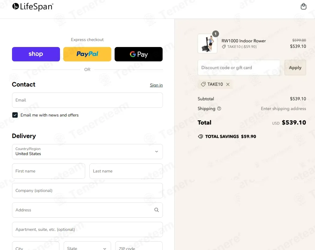 Lifespanfitness.com coupon code: 10% off with LEAP10. Tested and valid as 7 months ago.