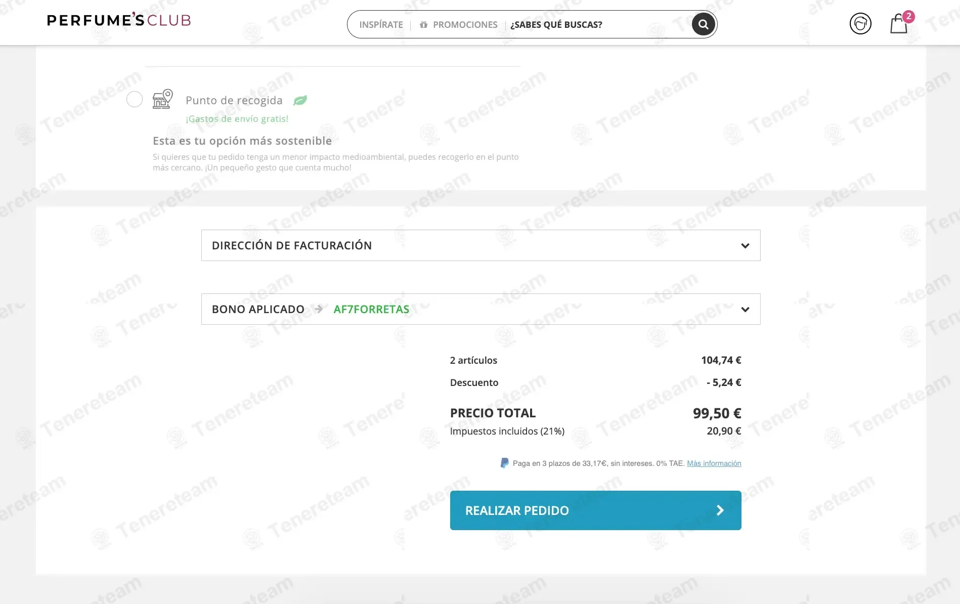 Perfumes Club ES apply coupon code