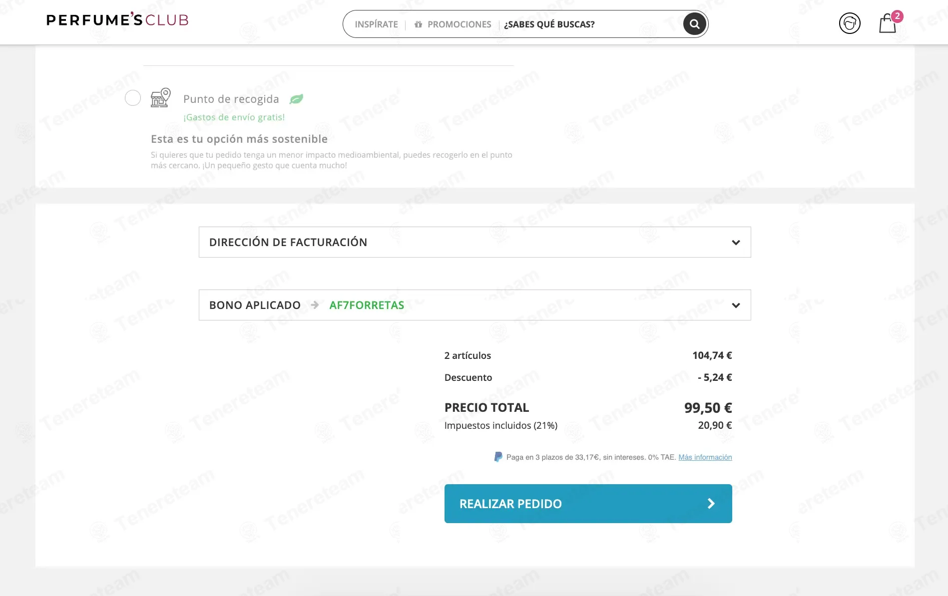 Perfumes Club ES coupon code: 5% off with AF7FORRETAS5. Tested and valid as 5 months ago.