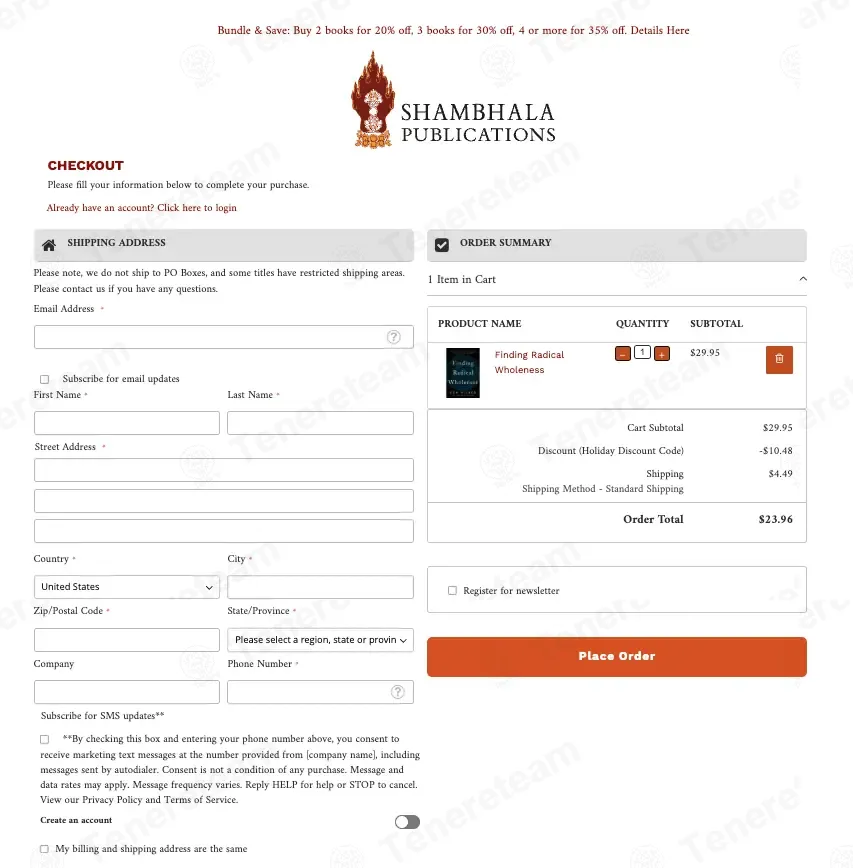 Shambhala Publications coupon code: 35% off with HOLIDAY25. Tested and valid as 3 months ago.