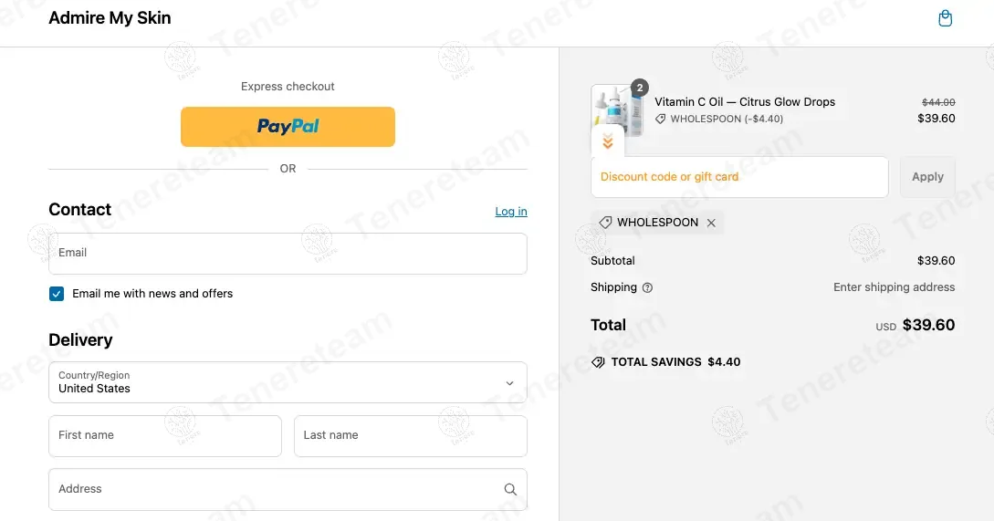 Admire My Skin coupon code: 10% off with WHOLESPOON. Tested and valid as 1 year ago.