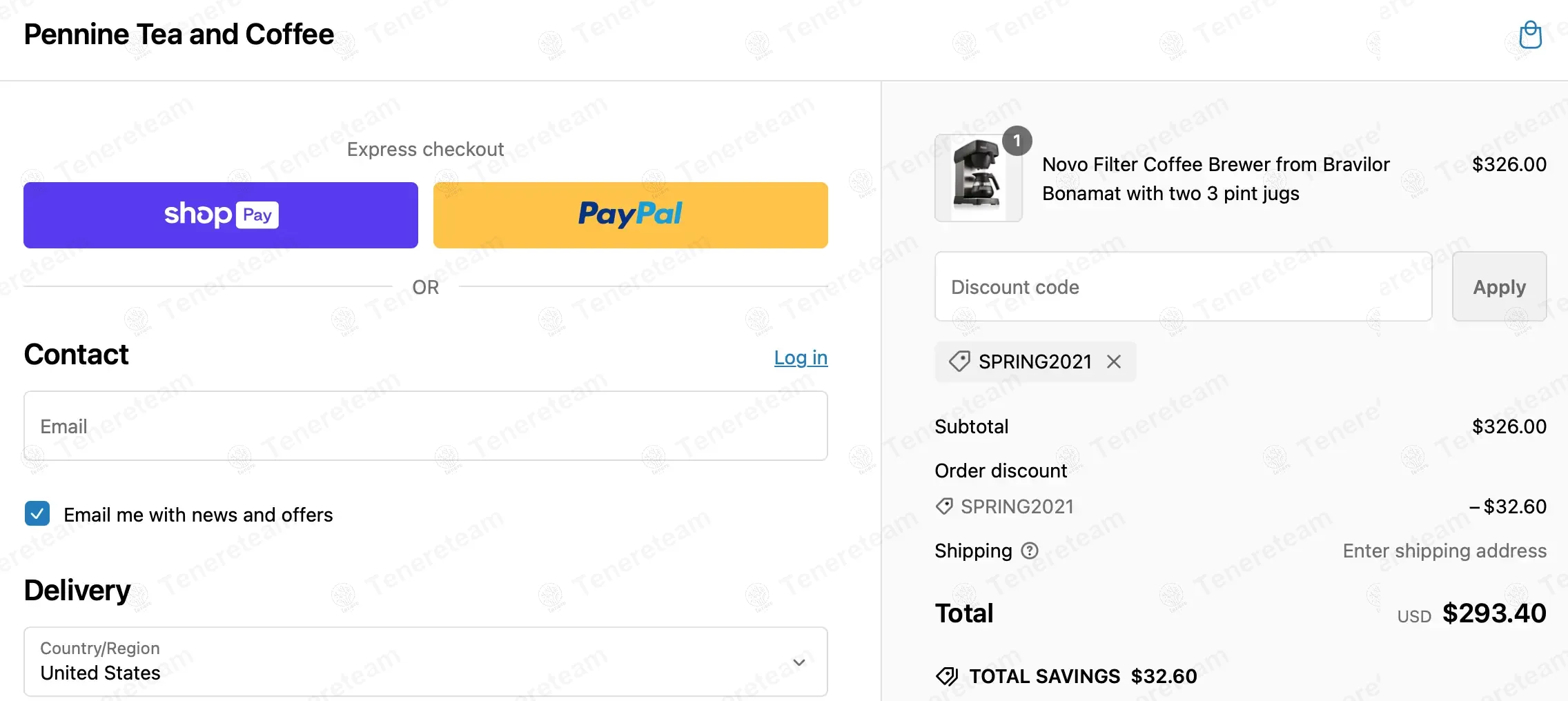 Pennine Tea and Coffee UK coupon code: 10% off with SPRING2021. Tested and valid as 1 year ago.