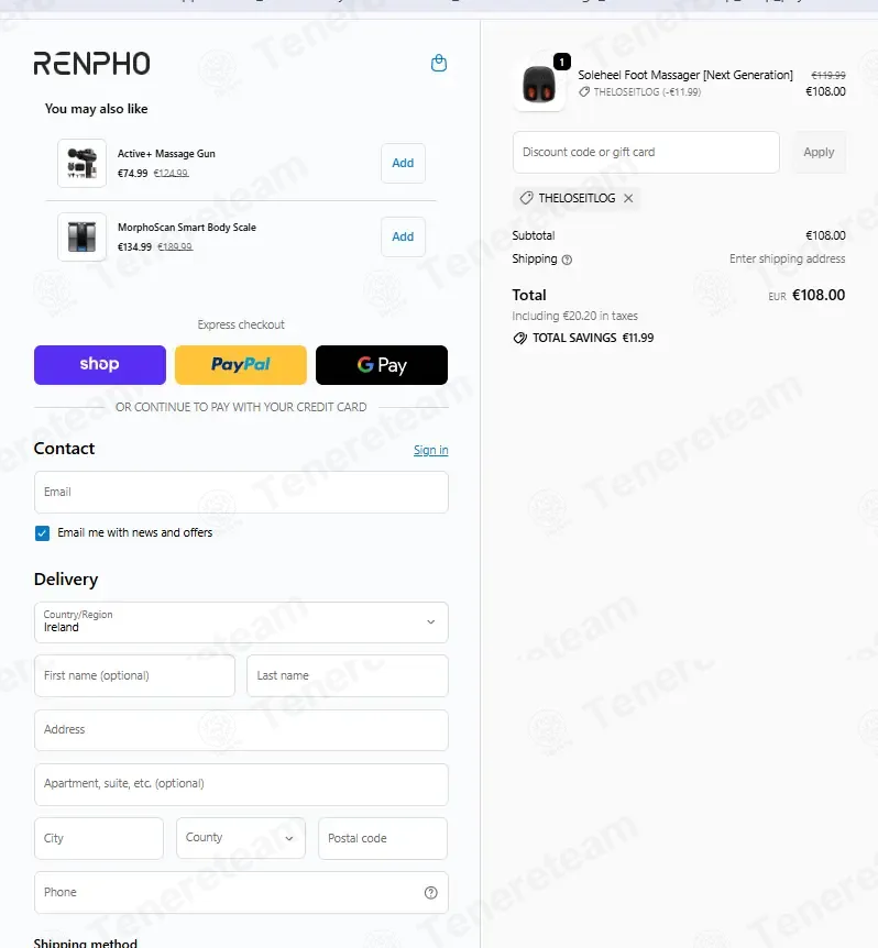 Renpho EU coupon code: 10% off with THELOSEITLOG. Tested and valid as 1 month ago.