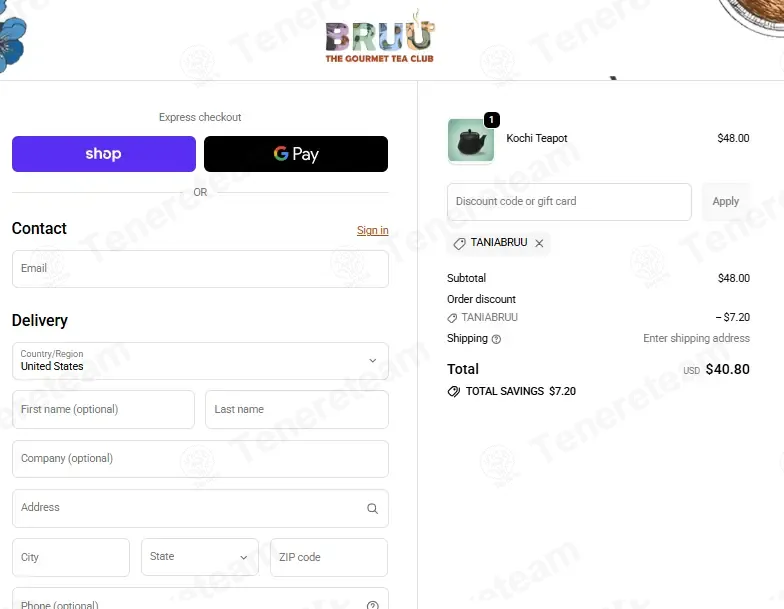 Bruu coupon code: 15% off with TANIABRUU. Tested and valid as 3 days ago.