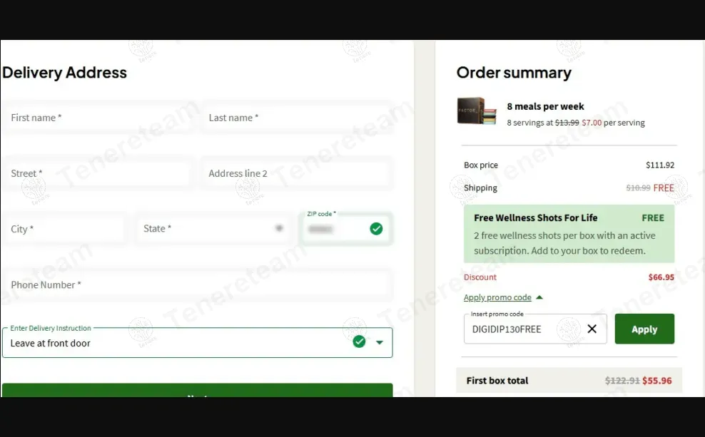 Factor75 coupon code: Sale off with digidip130FREE. Tested and valid as 1 year ago.