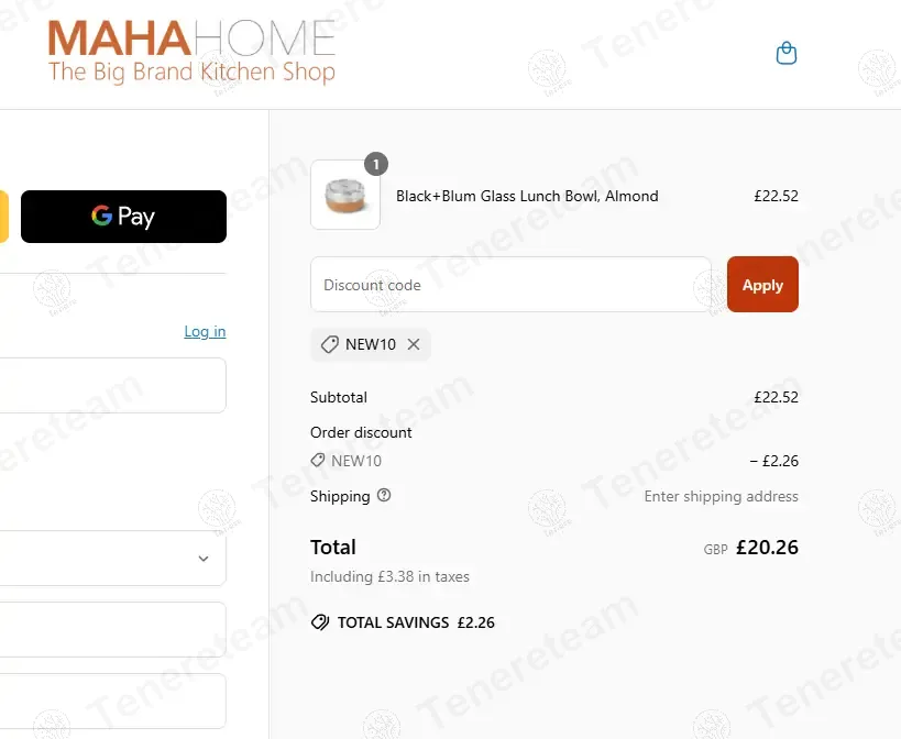 Maha Home coupon code: 10% off with NEW10. Tested and valid as 1 year ago.